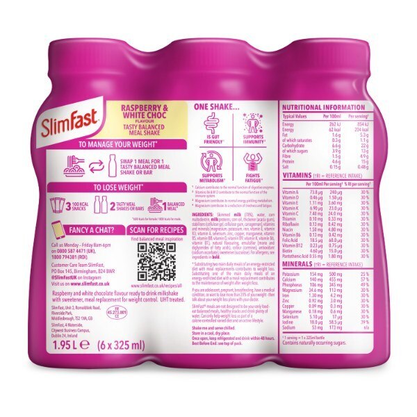 Slimfast Shake Multipack- White Chocolate & Raspberry