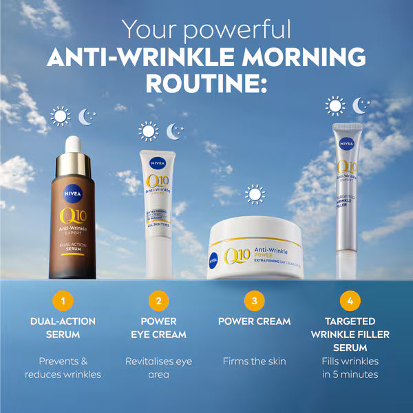 Nivea Q10 Power Anti-Wrinkle Day Face Cream SPF30 Moisturiser imported from the UK