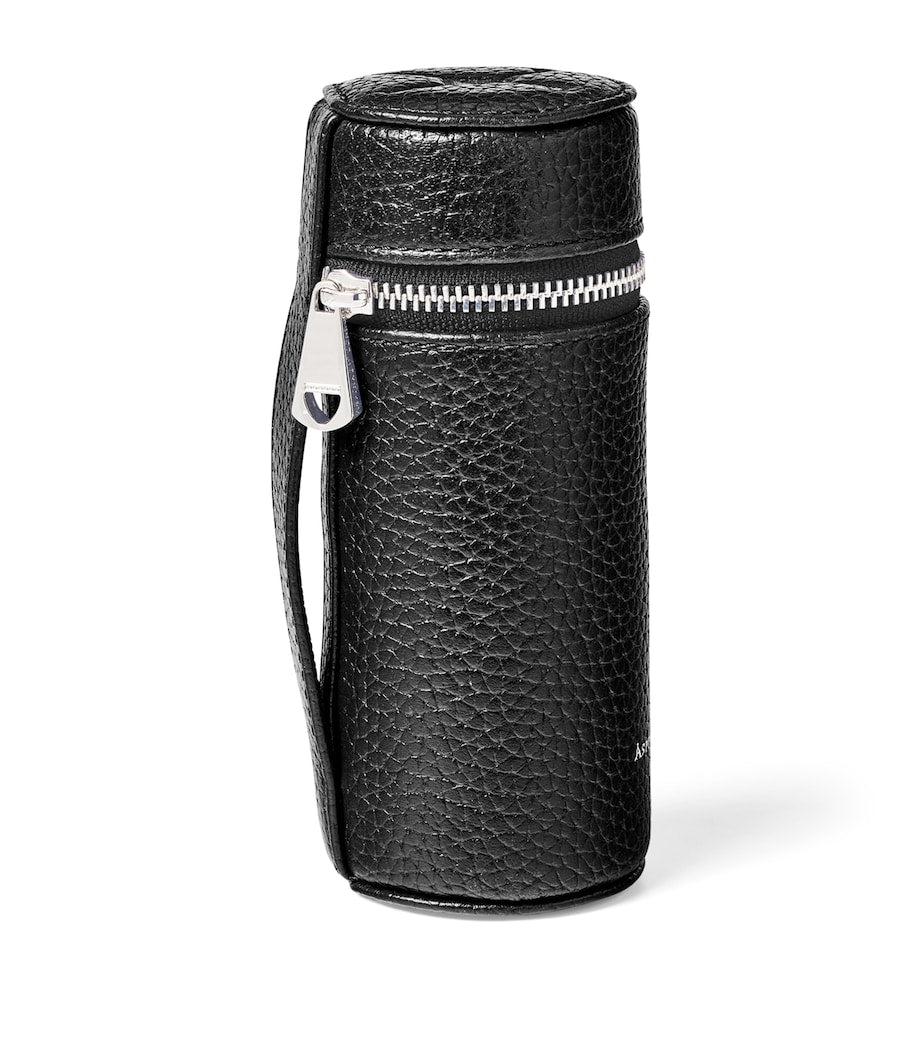 Aspinal of London leather golf ball holder 13cm - British product