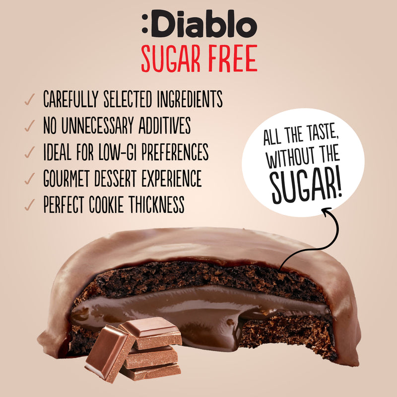 Diablo no added sugar cookies cream dark chocolate 128g, UK version
