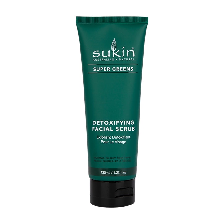 Sukin Super Greens Facial Scrub 125ml Face Exfoliators & Scrubs Holland&Barrett   