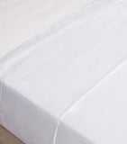Peter Reed double flat sheet with embroidered stripes, 230cm x 275cm, imported from the UK
