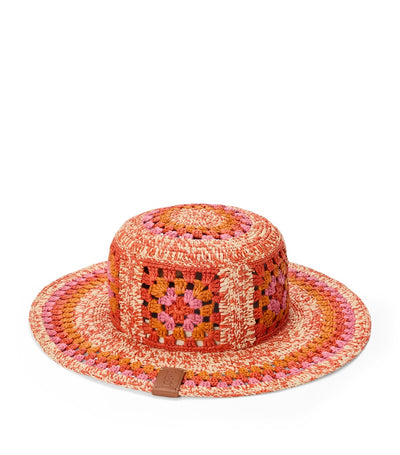 Harrods LOEWE x Paula's Ibiza Raffia Crochet Hat- Buy online at McGrocer