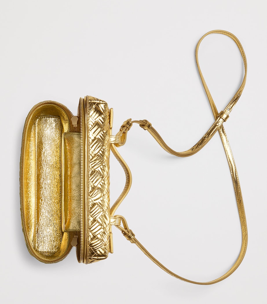 Bottega Veneta Bang Bang vanity case metallic calfskin gold hardware, imported from the UK