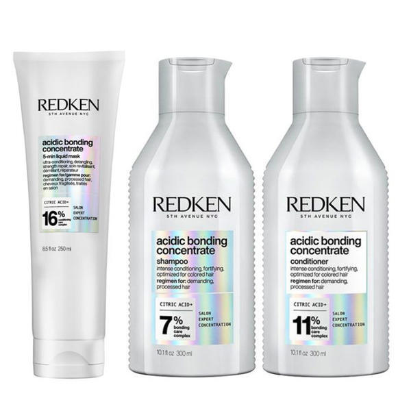 Redken Acidic Bonding Concentrate shampoo conditioner mask set - British product