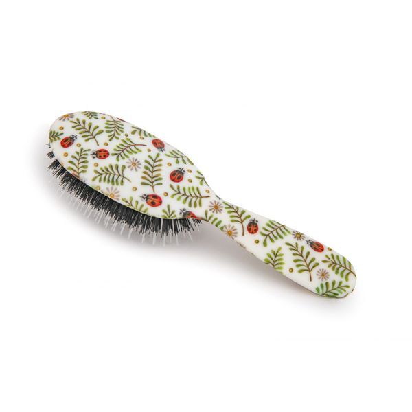 Rock & Ruddle Ladybirds Large Pure Bristle Hairbrush