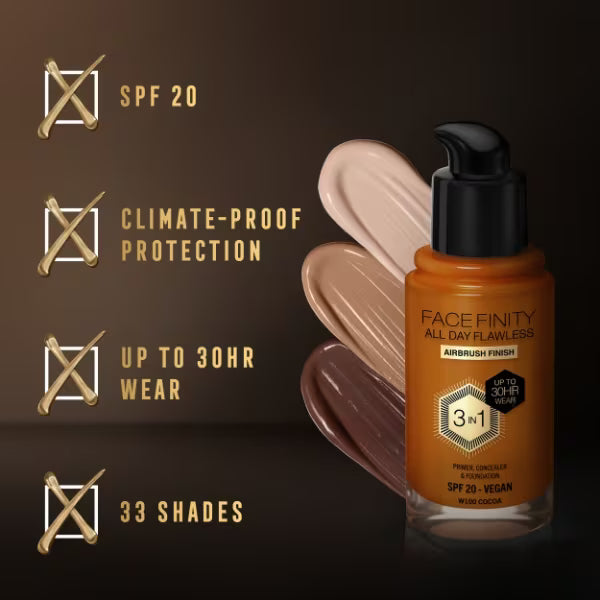 Max Factor Facefinity Flawless Foundation Cocoa liquid imported from the UK