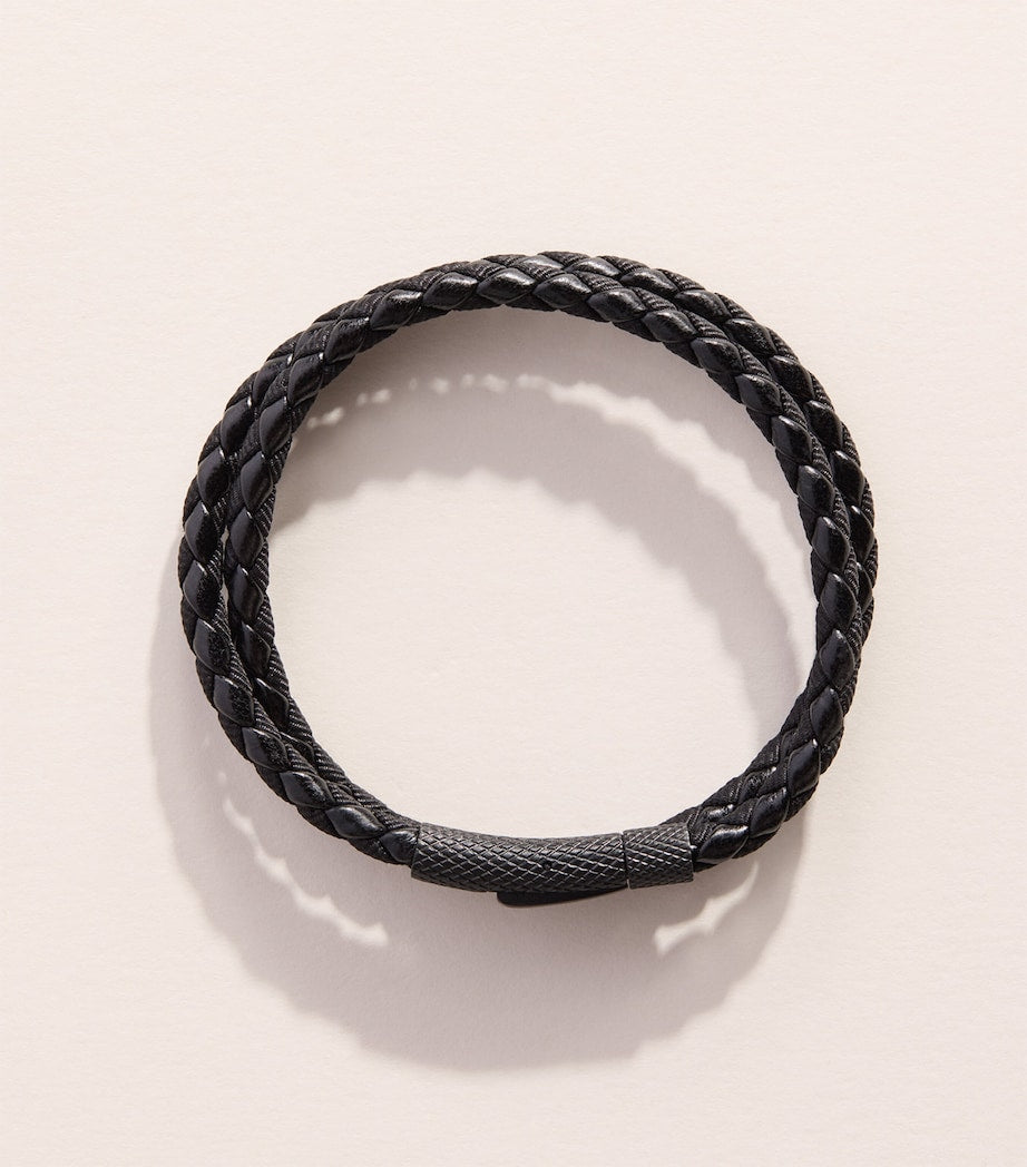 Bracelet Chelsea en cuir Tateossian, importé du Royaume-Uni