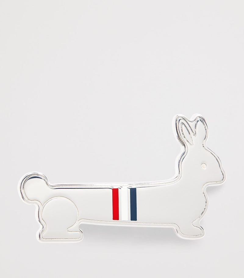 Thom Browne sterling silver rabbit tie bar - British product
