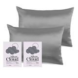 Silver Cloud Charcoal Satin Pillowcase Twin pack GOODS Superdrug   