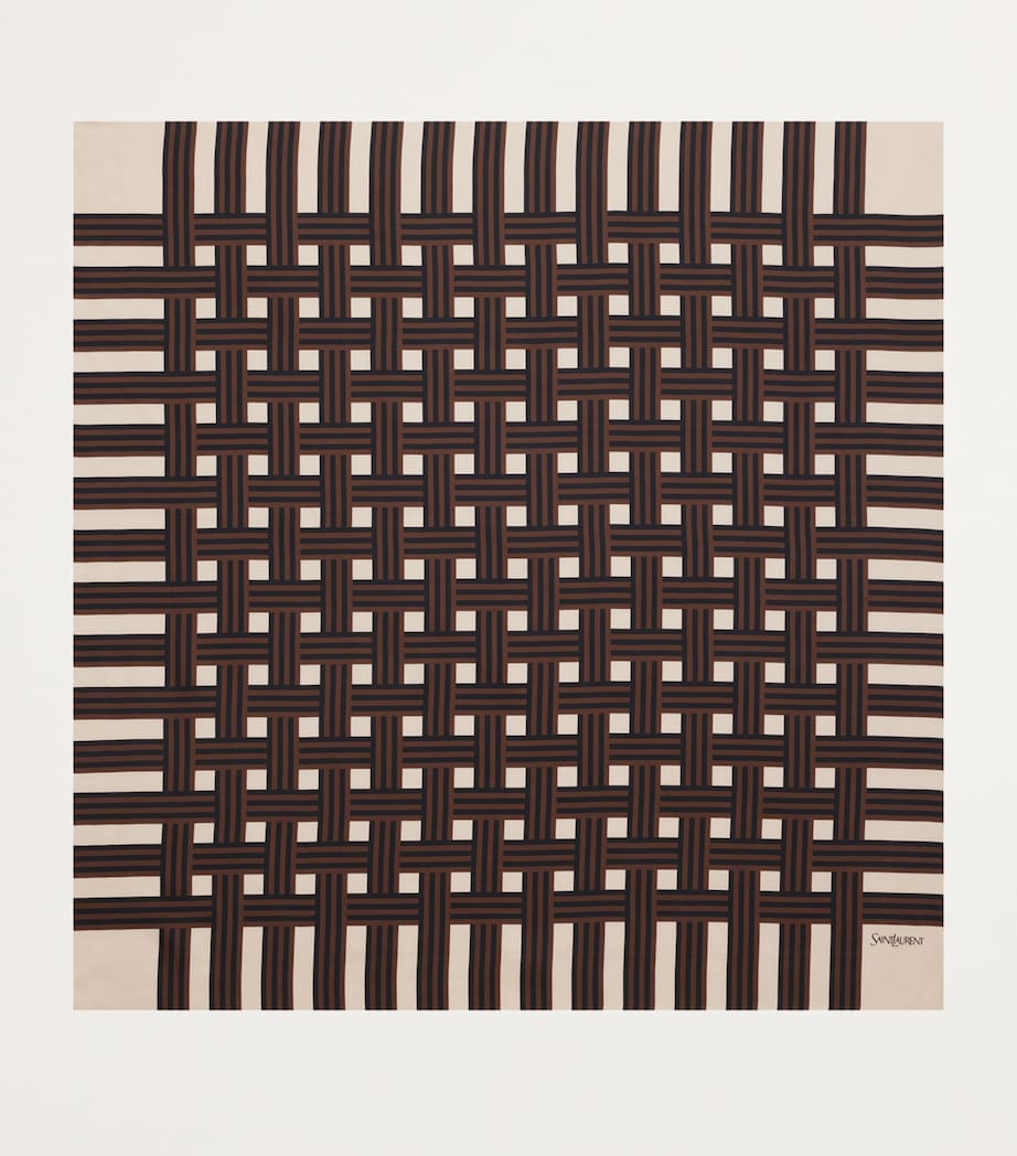 Saint Laurent silk printed scarf 90cm - British product
