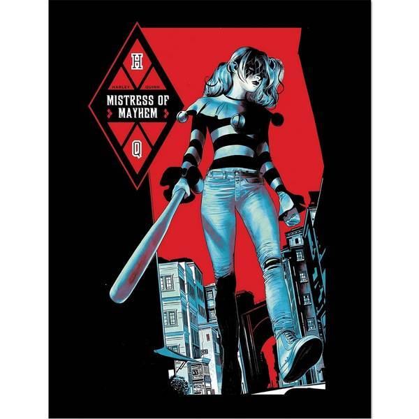 DC Comics Harley Quinn Mistress of Mayhem print, UK version
