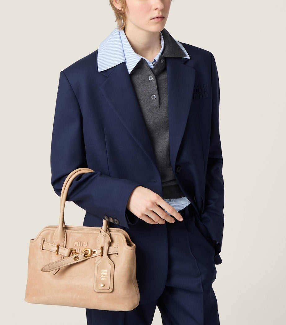Miu Miu Aventure top-handle bag in Nappa leather, UK version