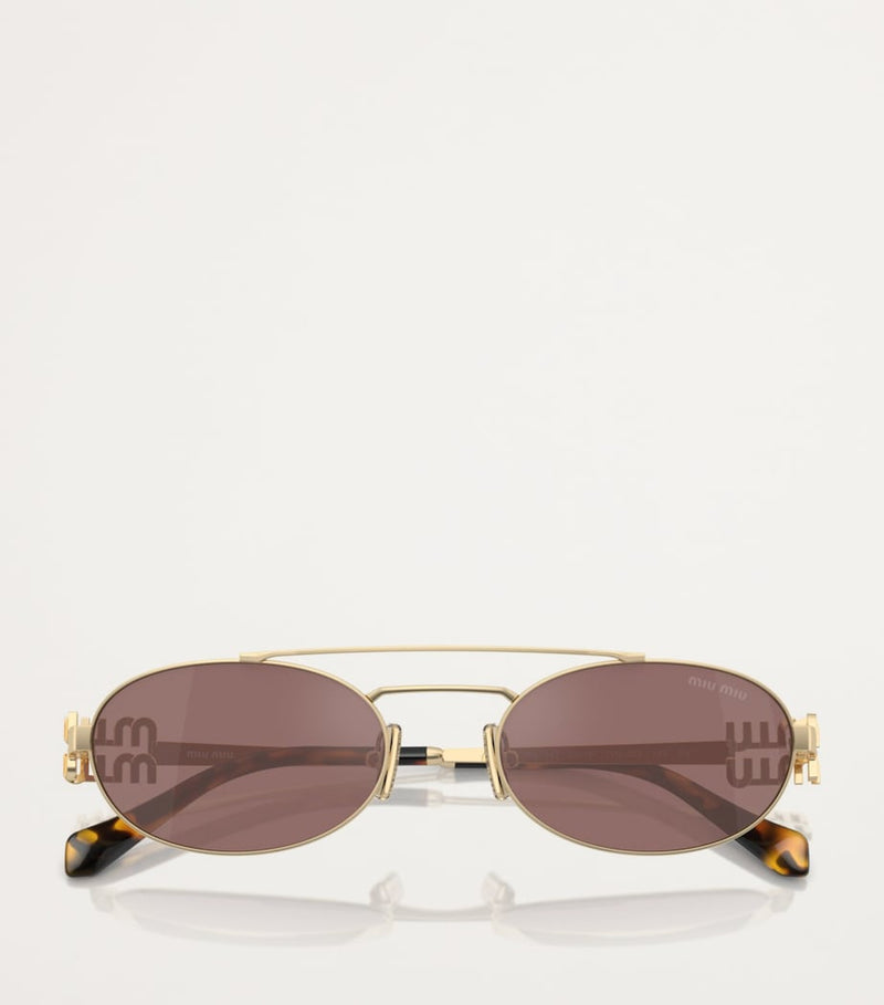 Miu Miu metal oval sunglasses - British product