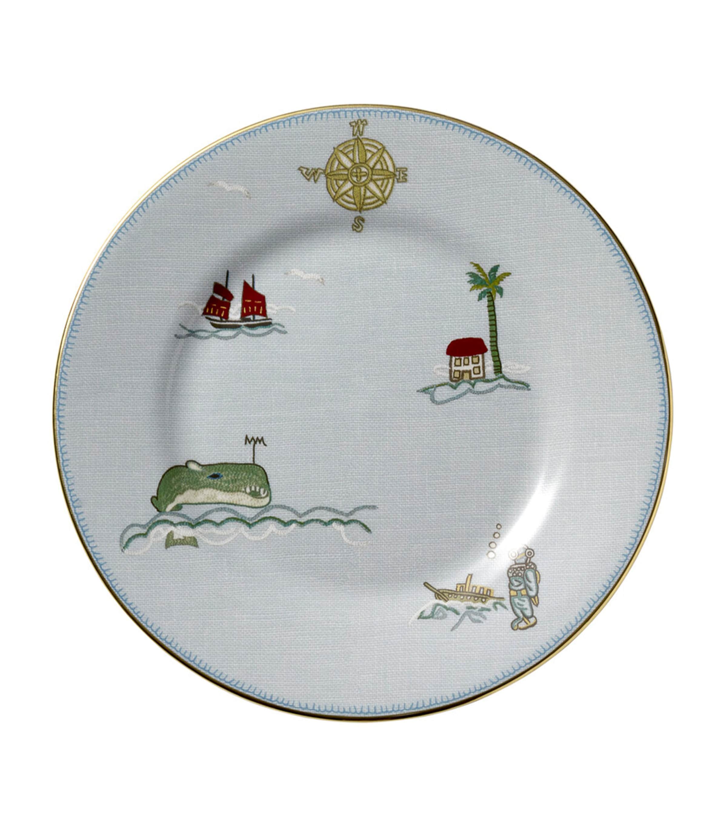 Wedgwood Sailor's Farewell side plate 20.5cm (British brand)