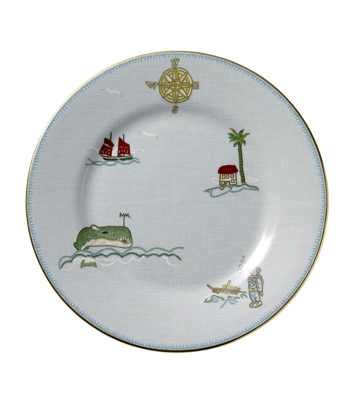 Wedgwood Sailor's Farewell side plate 20.5cm (British brand)