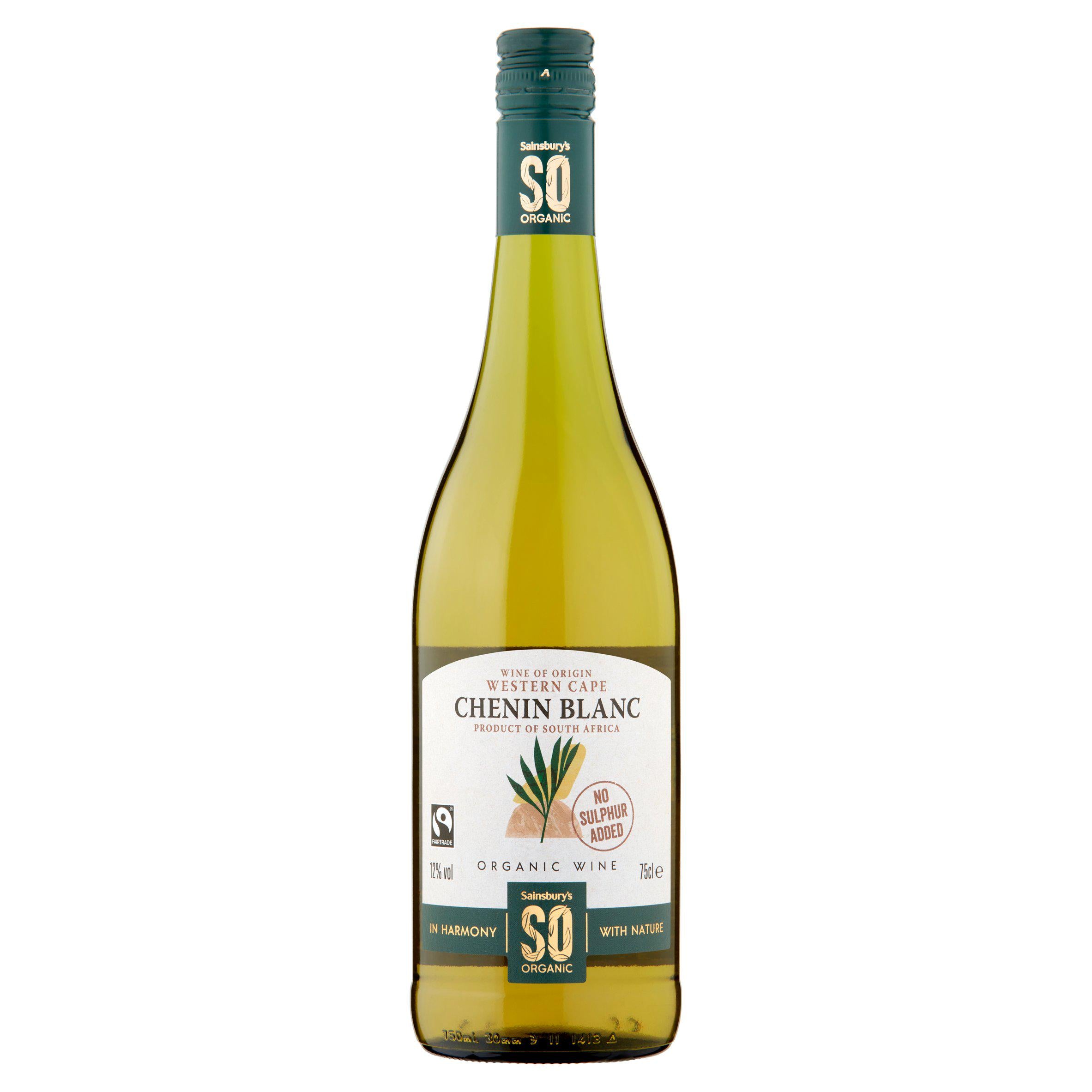 Sainsbury's SO Organic No Sulphur Added Fairtrade Chenin Blanc 75cl GOODS Sainsburys   