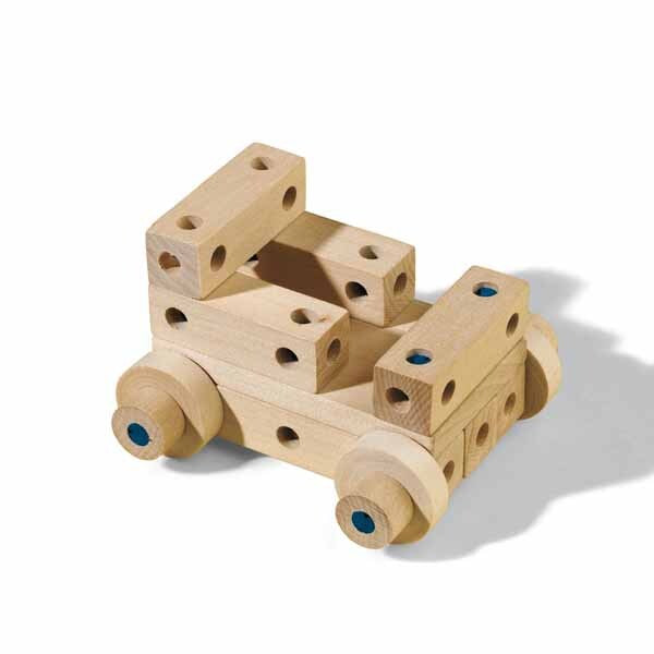 SES Creative carpentry playset with wooden hammer and pegs, UK version