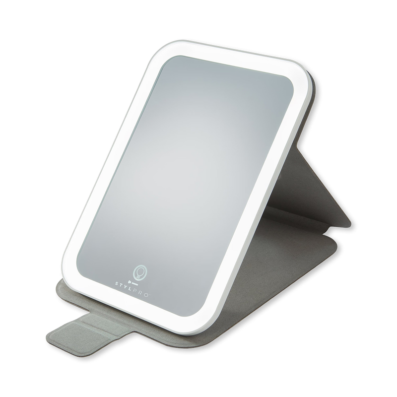 Stylpro On Tour Petite Travel Mirror with LED lights, imported from the UK