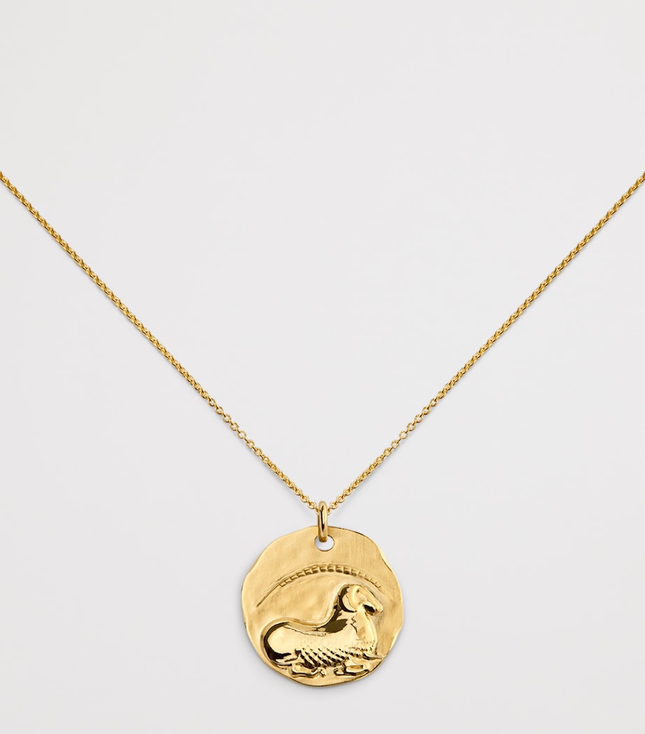 Monica Vinader Aries zodiac necklace gold vermeil - British product