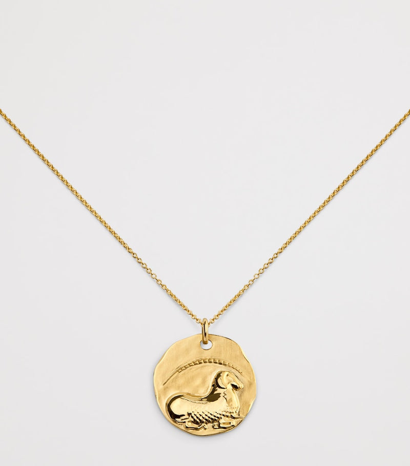 Monica Vinader Aries zodiac necklace gold vermeil - British product