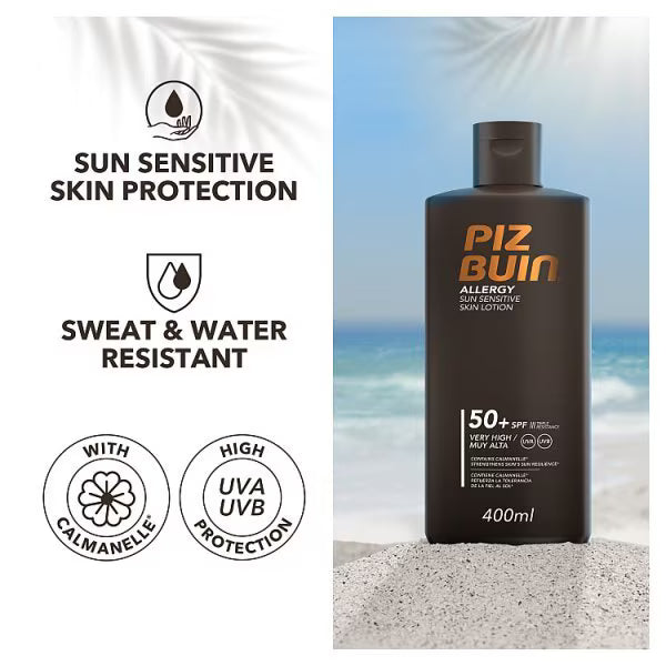 PIZ BUIN Allergy Sun Sensitive Skin Lotion SPF50+ 400ml, UK version
