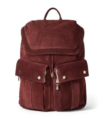 Harrods Brunello Cucinelli Suede Double-Pocket City Backpack- Buy online at McGrocer