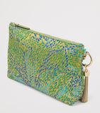 Jimmy Choo Callie metallic canvas clutch bag (British brand)