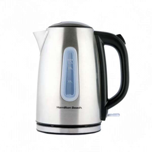 Hamilton Beach Rise kettle 1.7L brushed stainless steel, UK version