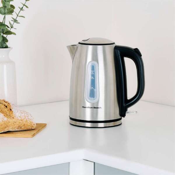 Hamilton Beach Rise kettle 1.7L brushed stainless steel, UK version