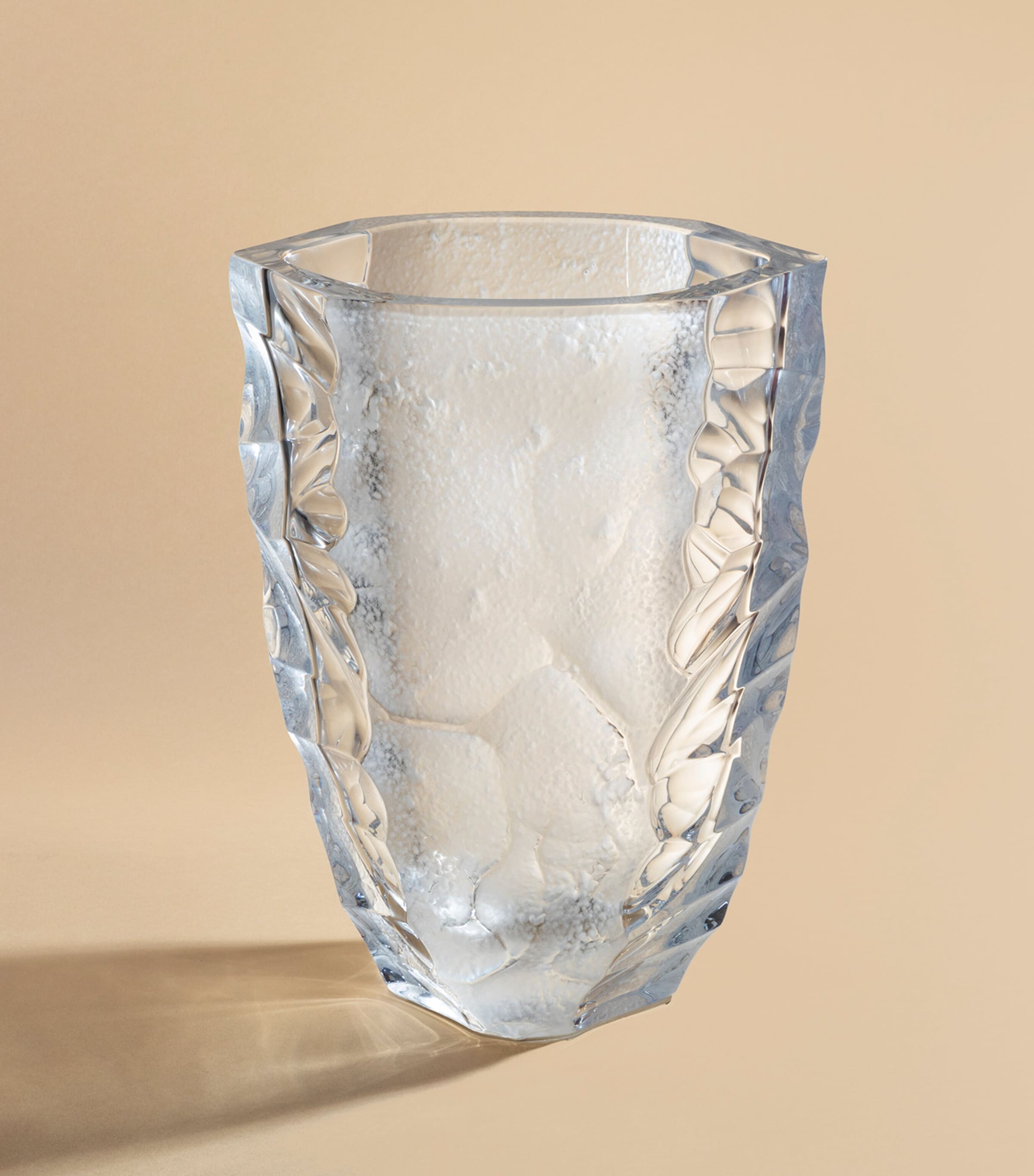 Lalique Silex vase 14cm, UK version