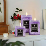 Livingandhome 3 piece lavender scented candle set, UK version