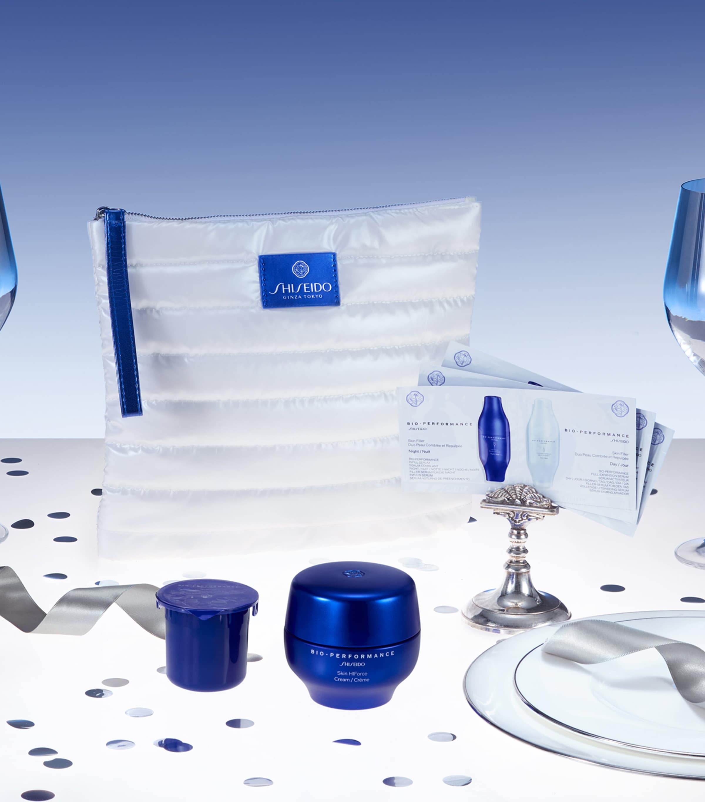 Shiseido volumizing and plumping skincare gift set (British brand)