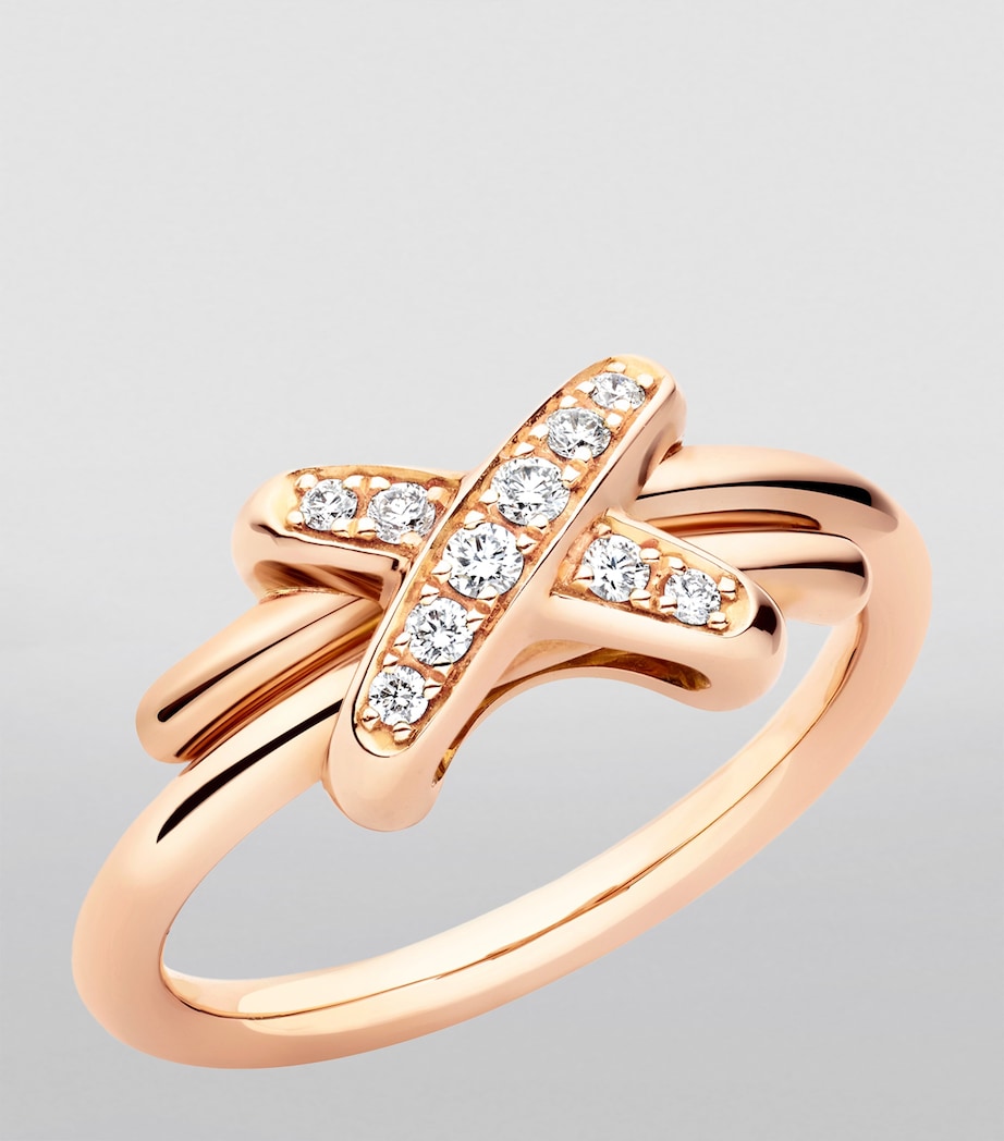 Chaumet Jeux de Liens rose gold diamond ring (British brand)
