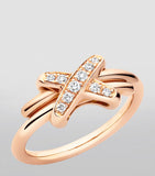 Chaumet Jeux de Liens rose gold diamond ring (British brand)
