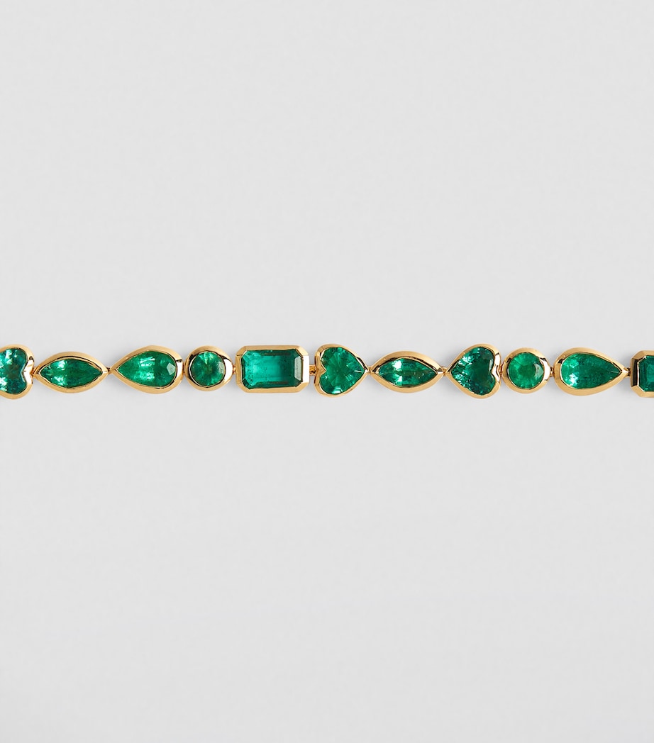 SHAY yellow gold emerald multi-shape bracelet (British brand)