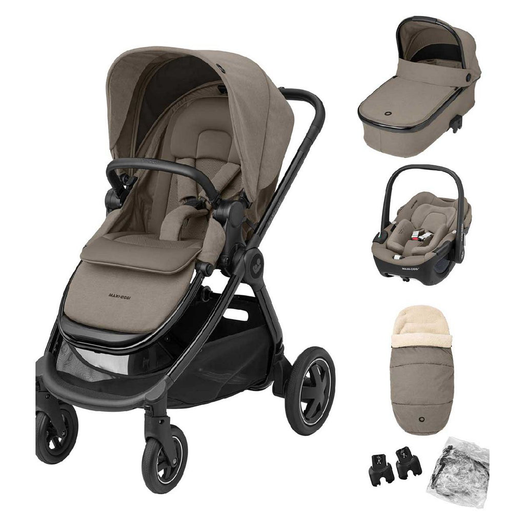 Maxi-Cosi Adorra Luxe Travel System Twillic Truffle