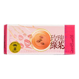 Imperial Choice rose green tea bags, imported from the UK