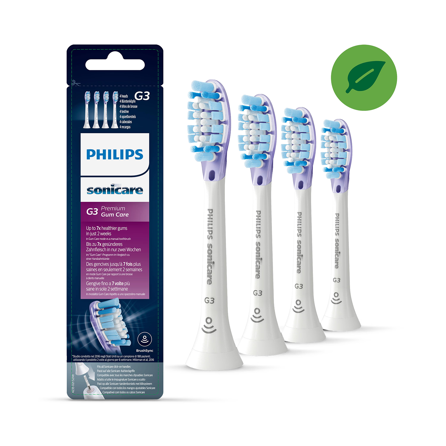 Philips Sonicare Premium Gum Care brush heads 4 pack (British brand)