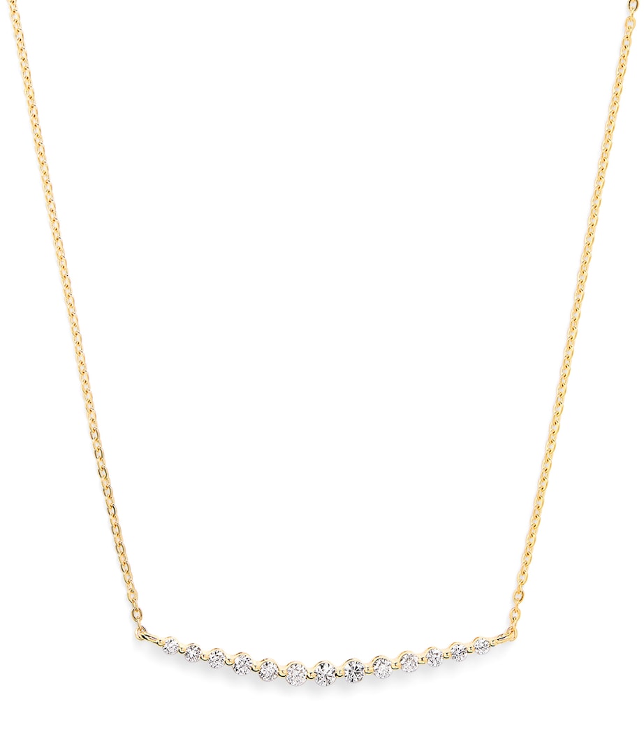 Harrods yellow gold diamond graduating pendant necklace 0.50ct, UK version