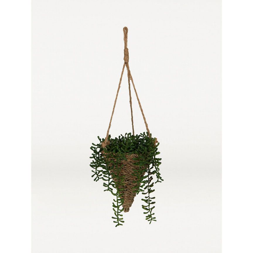 George Home Artificial Mini Seagrass Trailing Hanging Planter General Household ASDA   