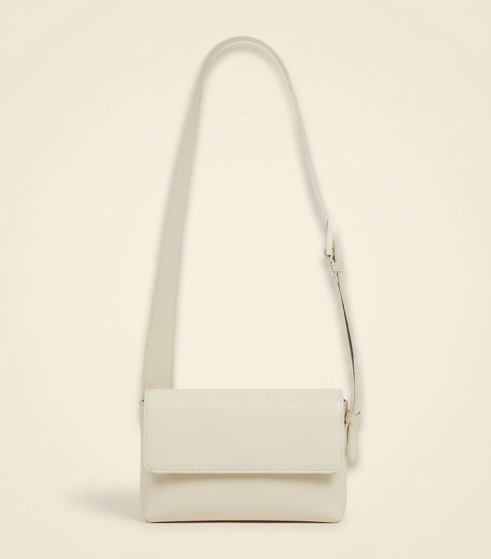 McQueen leather T-Bar cross-body bag, imported from the UK