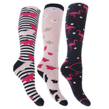 Womens Hyperwarm Long Welly Socks (3 Pairs) (4-7 39-42 EU) GOODS Superdrug Flamingo/Butterfly/Butterflies  