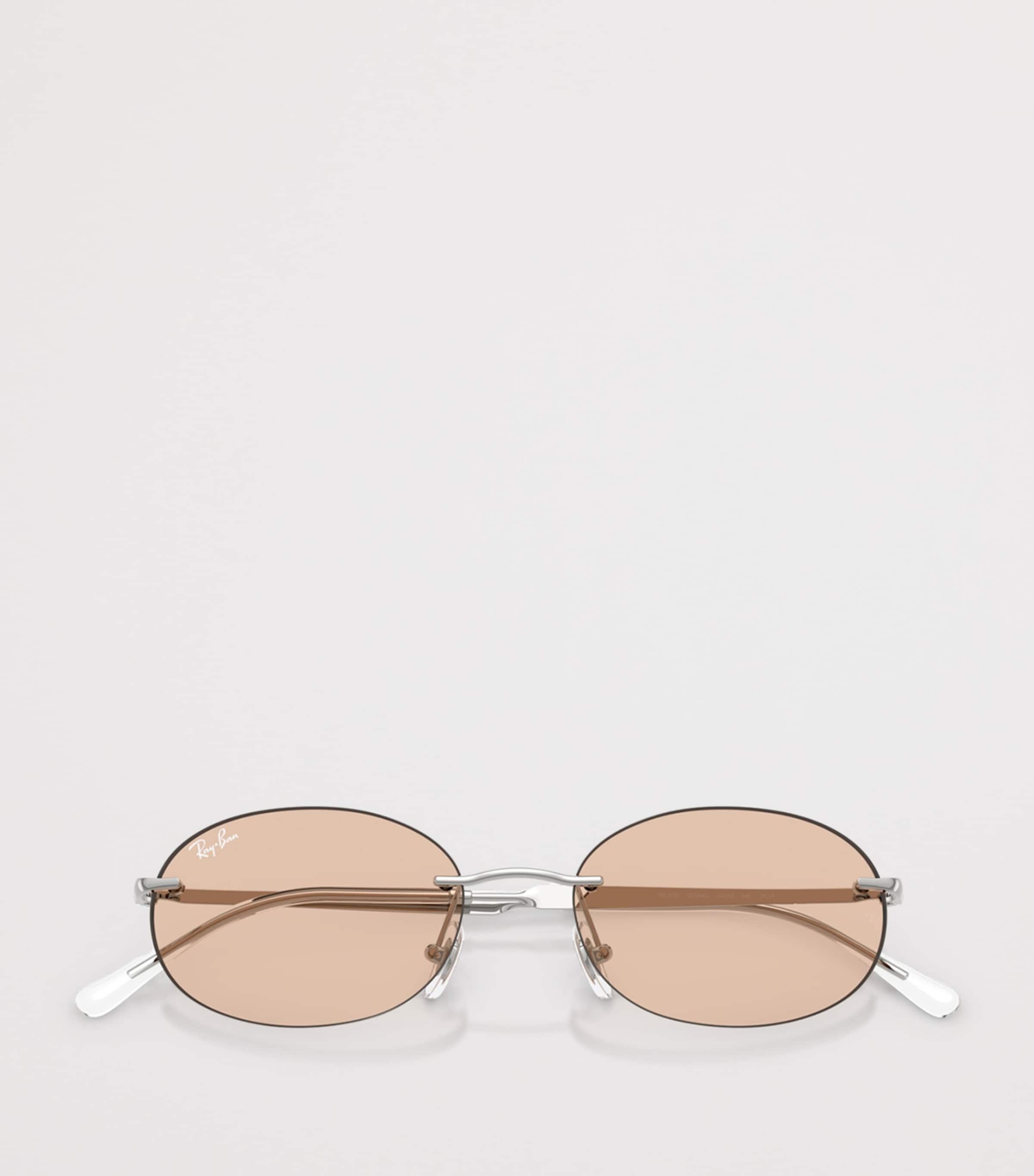Ray-Ban RB3767 Metal Oval Sunglasses, UK version