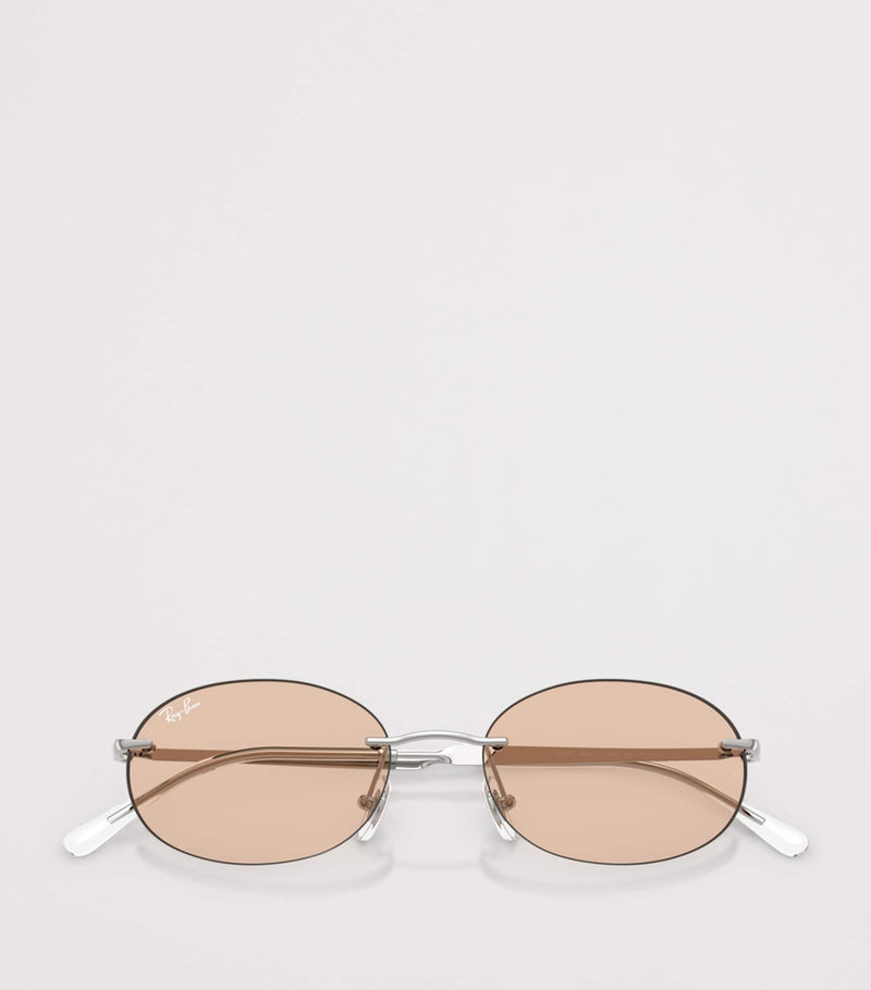 Ray-Ban RB3767 Metal Oval Sunglasses, UK version