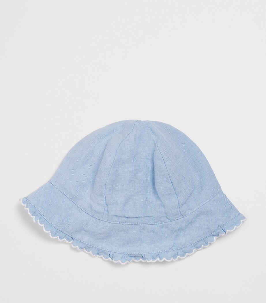 Tartine et Chocolat cotton embroidered baby bonnet (British brand)