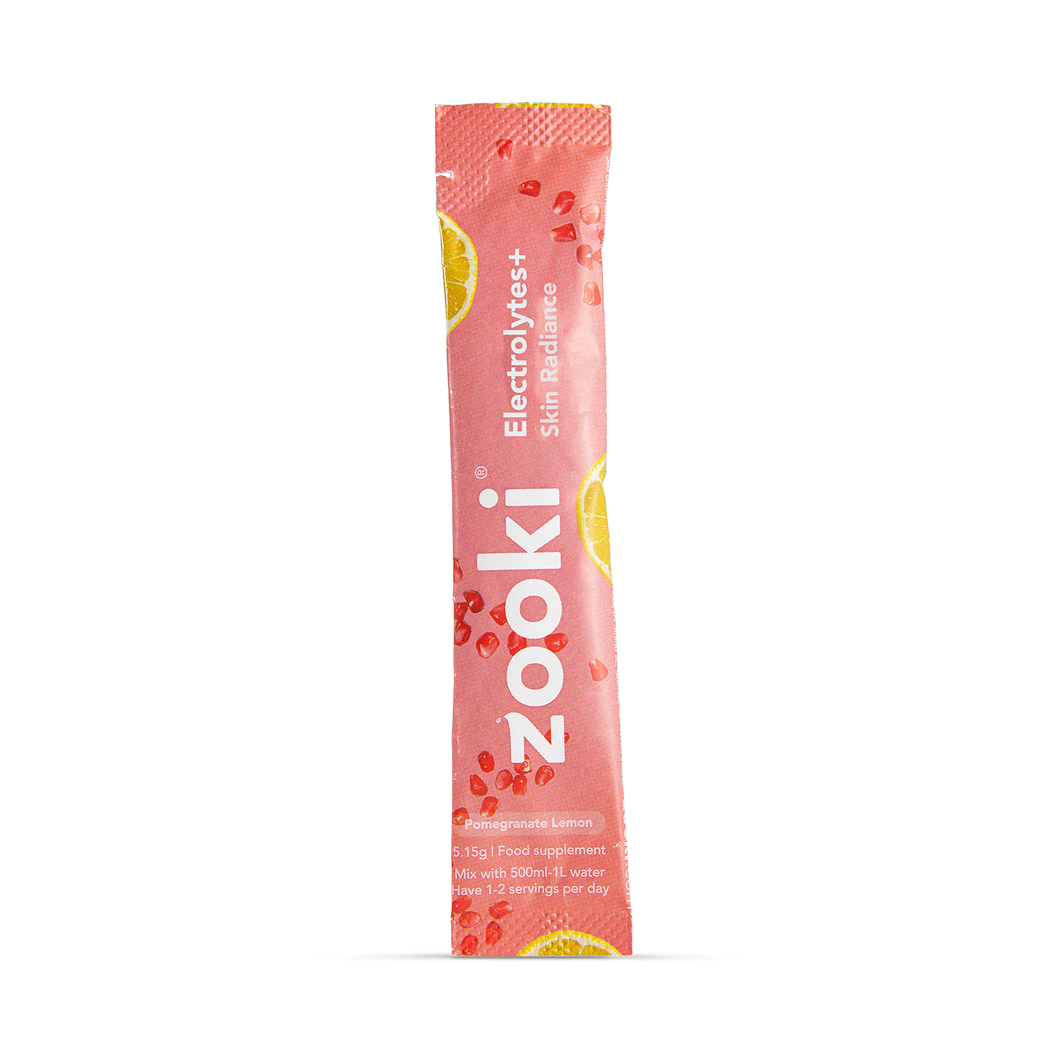 Zooki Electrolytes+ Skin Radiance pomegranate flavour 7 sachets - British product