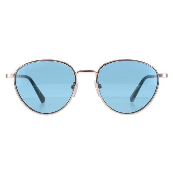 Guess GU5205 goldene Metallsonnenbrille mit blauen Farbverlaufgläsern, importiert aus dem Vereinigten Königreich