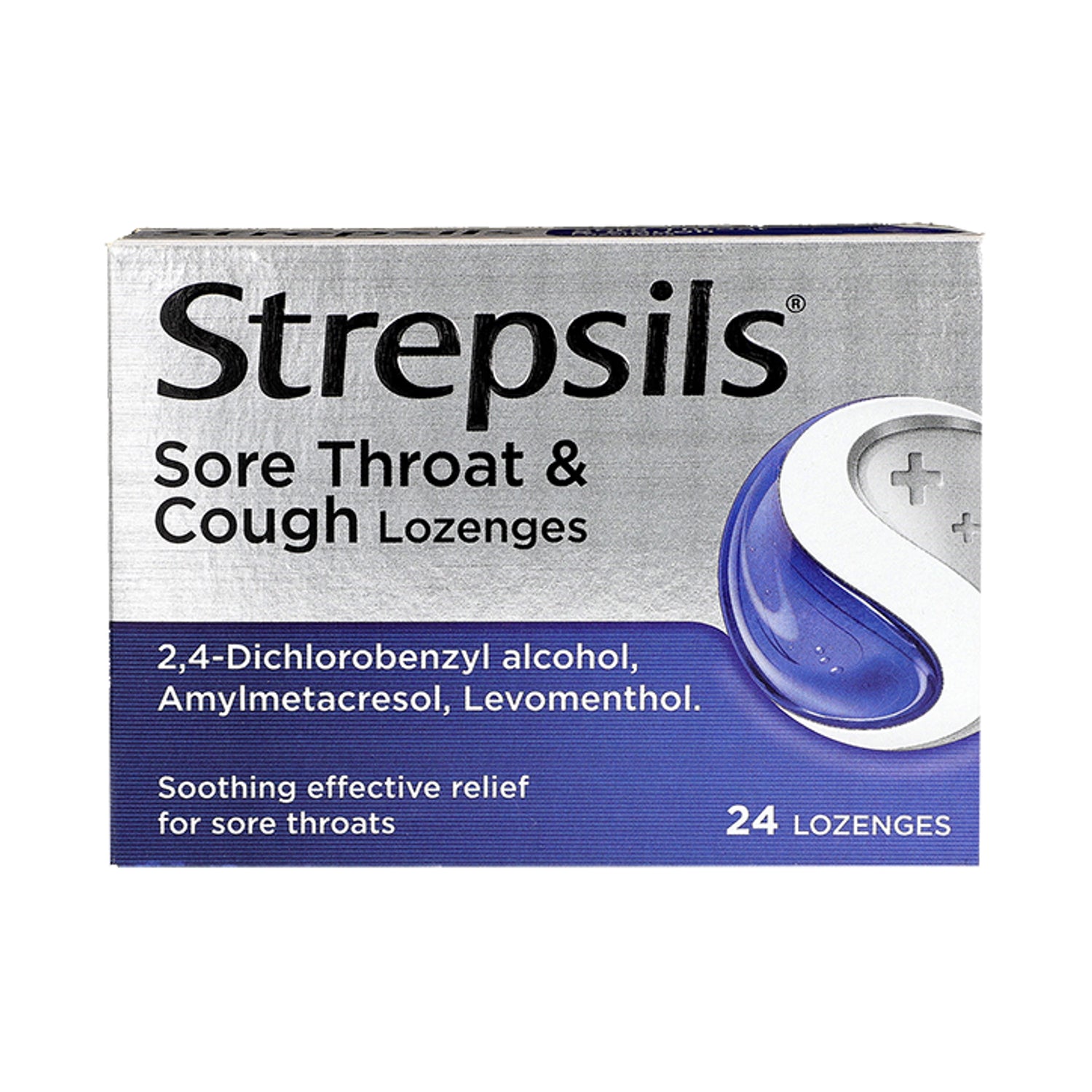 Strepsils sore throat cough lozenges 24 pack, UK version