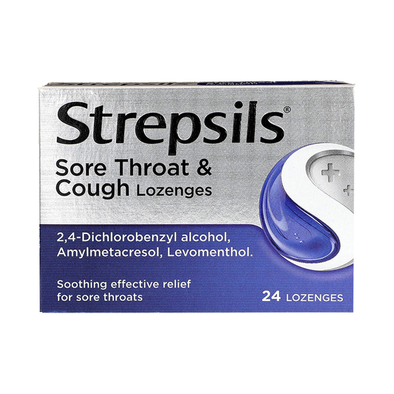 Strepsils sore throat cough lozenges 24 pack, UK version